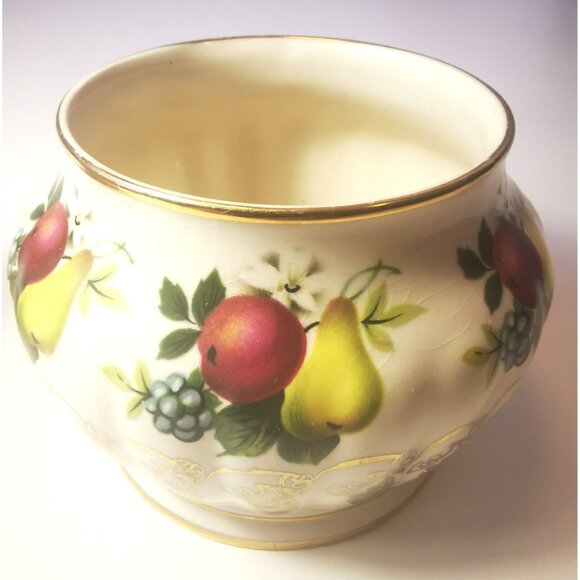 Creamer Sugar Bowl Set  Fruit Pattern Sadler Eng.  Vintage Marked 3426 Limited - Picture 4 of 9
